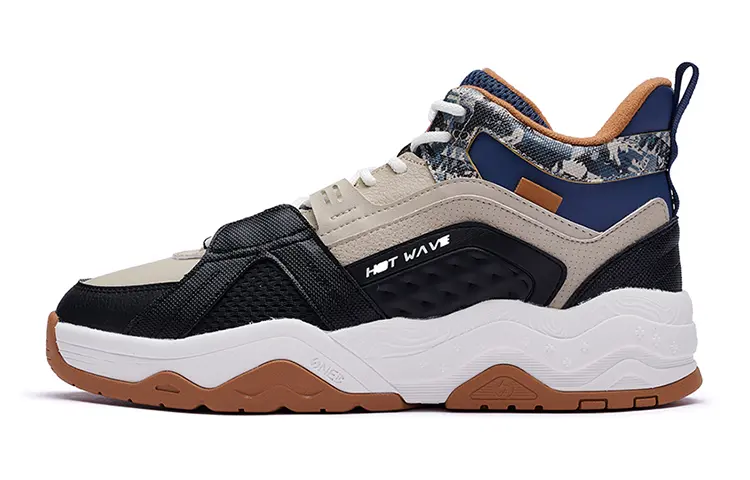 Кеды мужские, обувь для скейтбординга среднего размера черный/коричневый/синий 361° 
Кеды мужские, обувь для скейтбординга среднего размера черный/коричневый/синий 361°