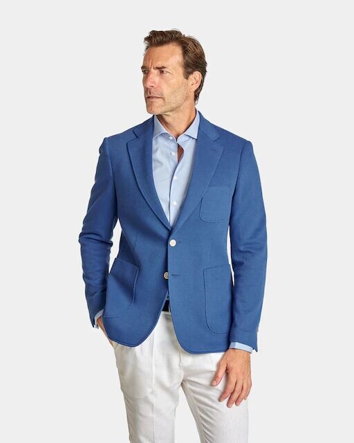Мужской пиджак обычного кроя однотонной вязки Spagnolo, синий
Мужской пиджак обычного кроя однотонной вязки Spagnolo, синий