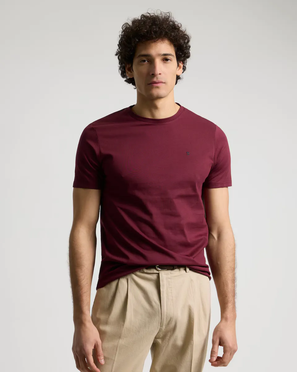 Мужская базовая хлопковая футболка PuroEgo, бордовый 
Мужская базовая хлопковая футболка PuroEgo, бордовый