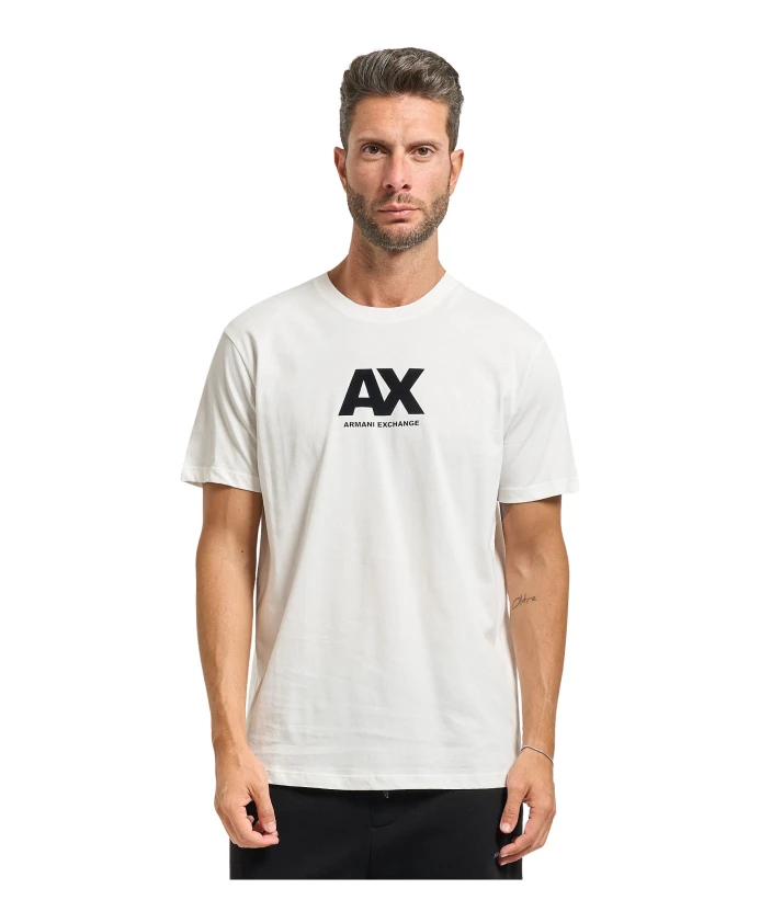 Белая футболка с логотипом и круглым вырезом Armani Exchange, белый
Белая футболка с логотипом и круглым вырезом Armani Exchange, белый
