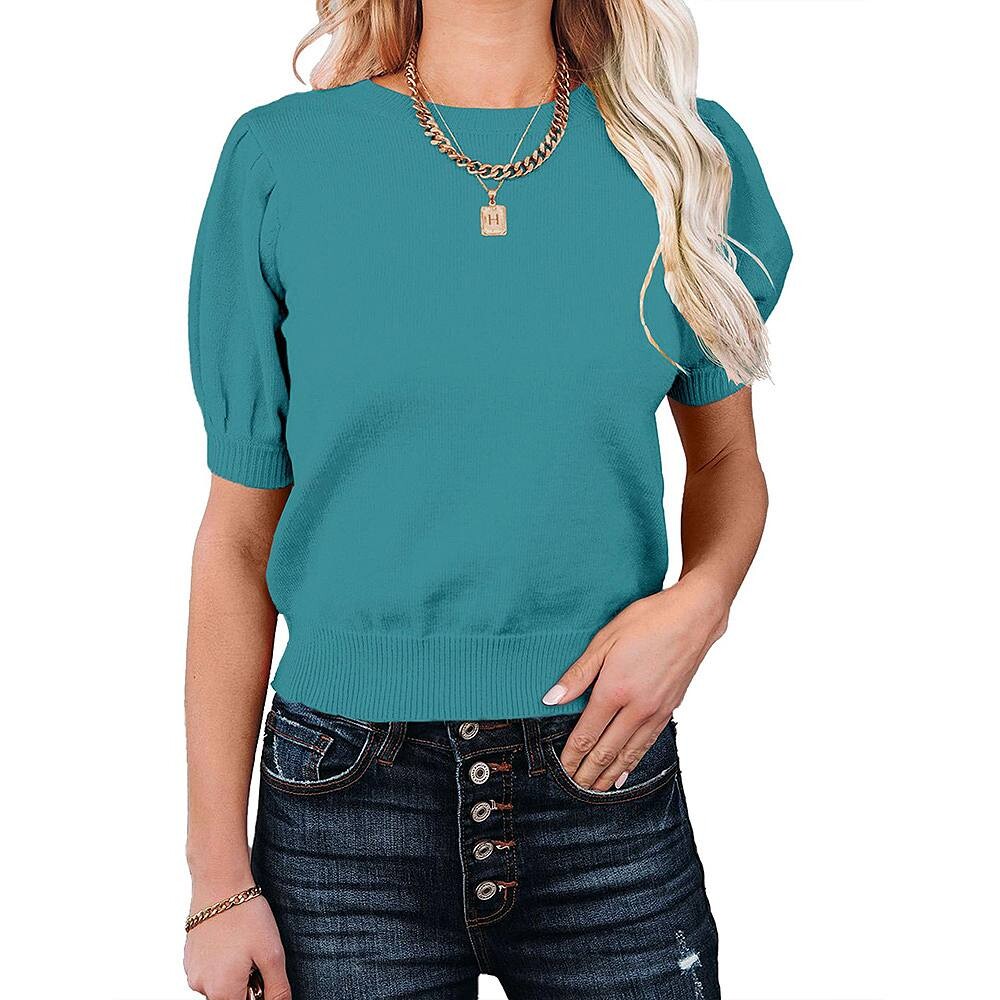 Женские свитера с круглым вырезом, базовый вязаный пуловер, легкие однотонные повседневные свитера, блузка MISSKY, цвет Diamond Green
Женские свитера с круглым вырезом, базовый вязаный пуловер, легкие однотонные повседневные свитера, блузка MISSKY, цвет Diamond Green