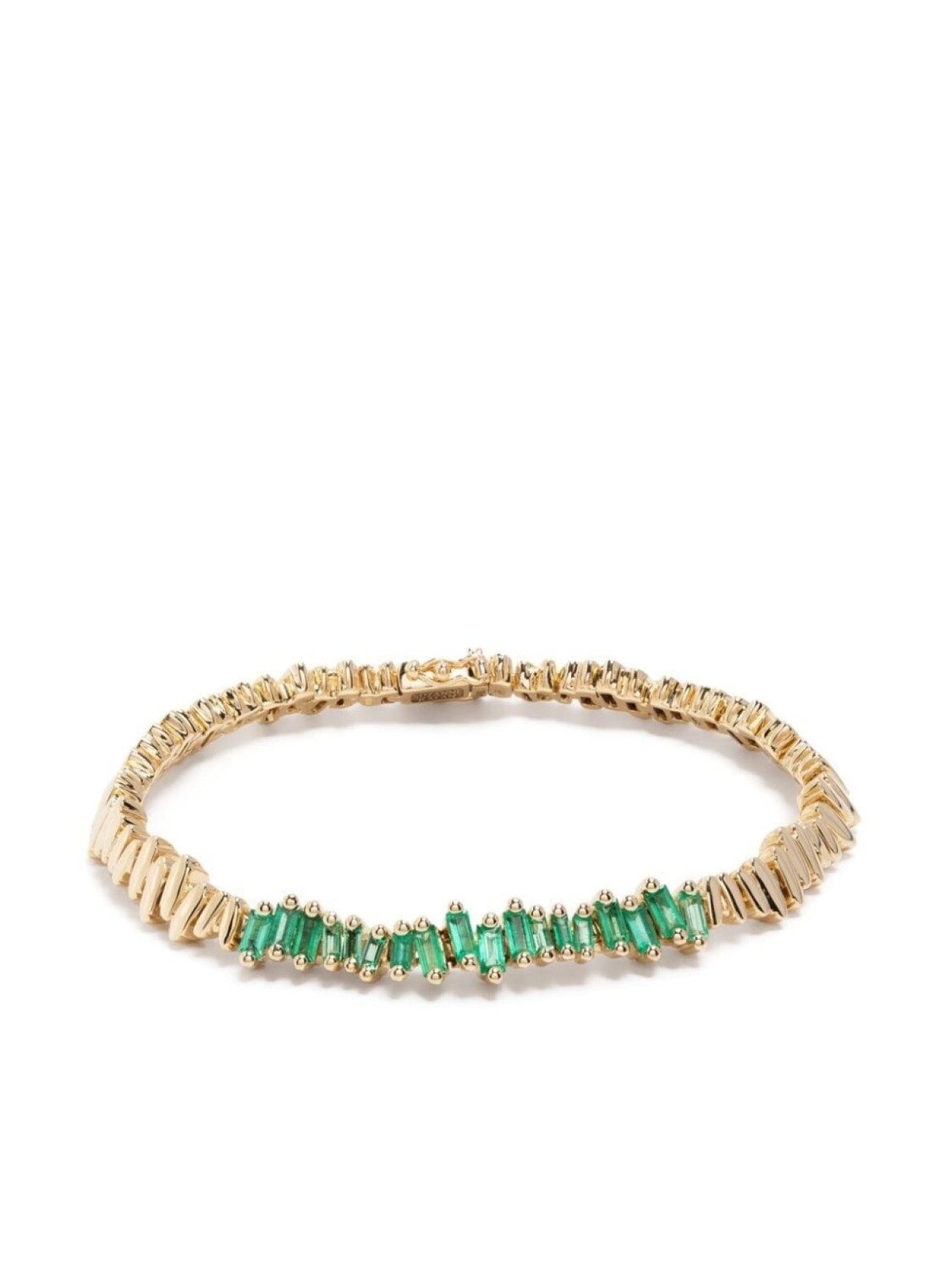 Браслет New ID из желтого золота с изумрудами Suzanne Kalan, зеленый 
Браслет New ID из желтого золота с изумрудами Suzanne Kalan, зеленый