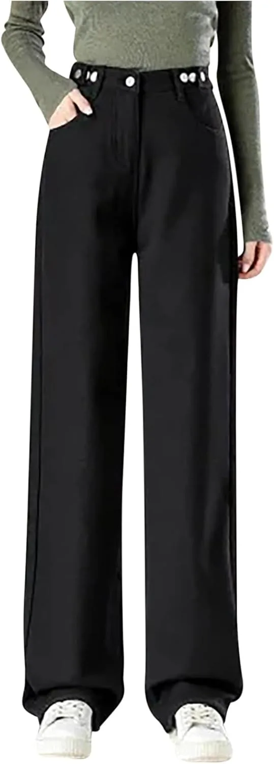 FZYLQY женские джинсы на флисе с высокой талией и широкими штанинами
FZYLQY женские джинсы на флисе с высокой талией и широкими штанинами