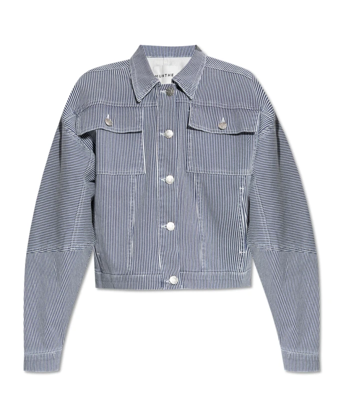 Жакет в полоску с узором фамке Munthe, синий
Жакет в полоску с узором фамке Munthe, синий