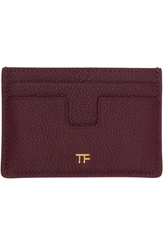 Tom Ford Карточный держатель из зернистой кожи бордового цвета
Tom Ford Карточный держатель из зернистой кожи бордового цвета