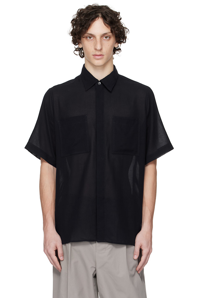 Хлопковая рубашка с коротким рукавом Ami Paris, синий
Хлопковая рубашка с коротким рукавом Ami Paris, синий