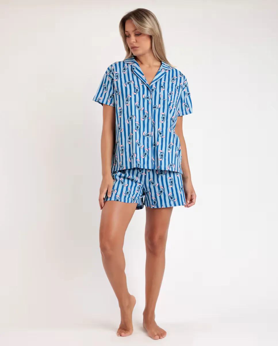 Женская короткая открытая синяя трикотажная пижама Disney, синий
Женская короткая открытая синяя трикотажная пижама Disney, синий