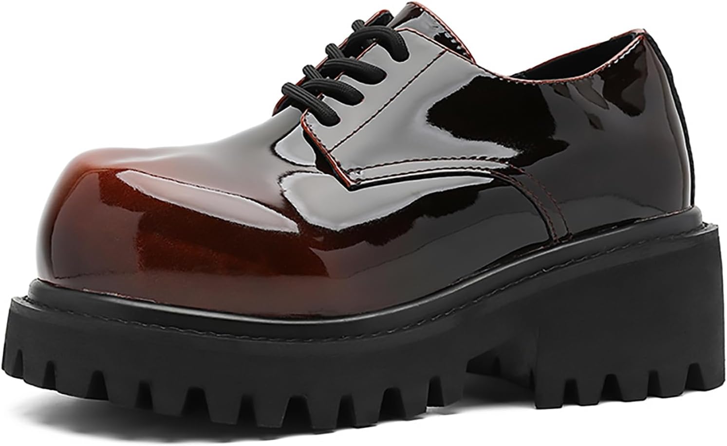 Мужские оксфорды на платформе из градиентной лаковой кожи с большим круглым носком и массивным каблуком, дерби, повседневная мода, шнуровка, деловая обувь для офиса Bwseobg, Patent Brown
Мужские оксфорды на платформе из градиентной лаковой кожи с большим круглым носком и массивным каблуком, дерби, повседневная мода, шнуровка, деловая обувь для офиса Bwseobg, Patent Brown