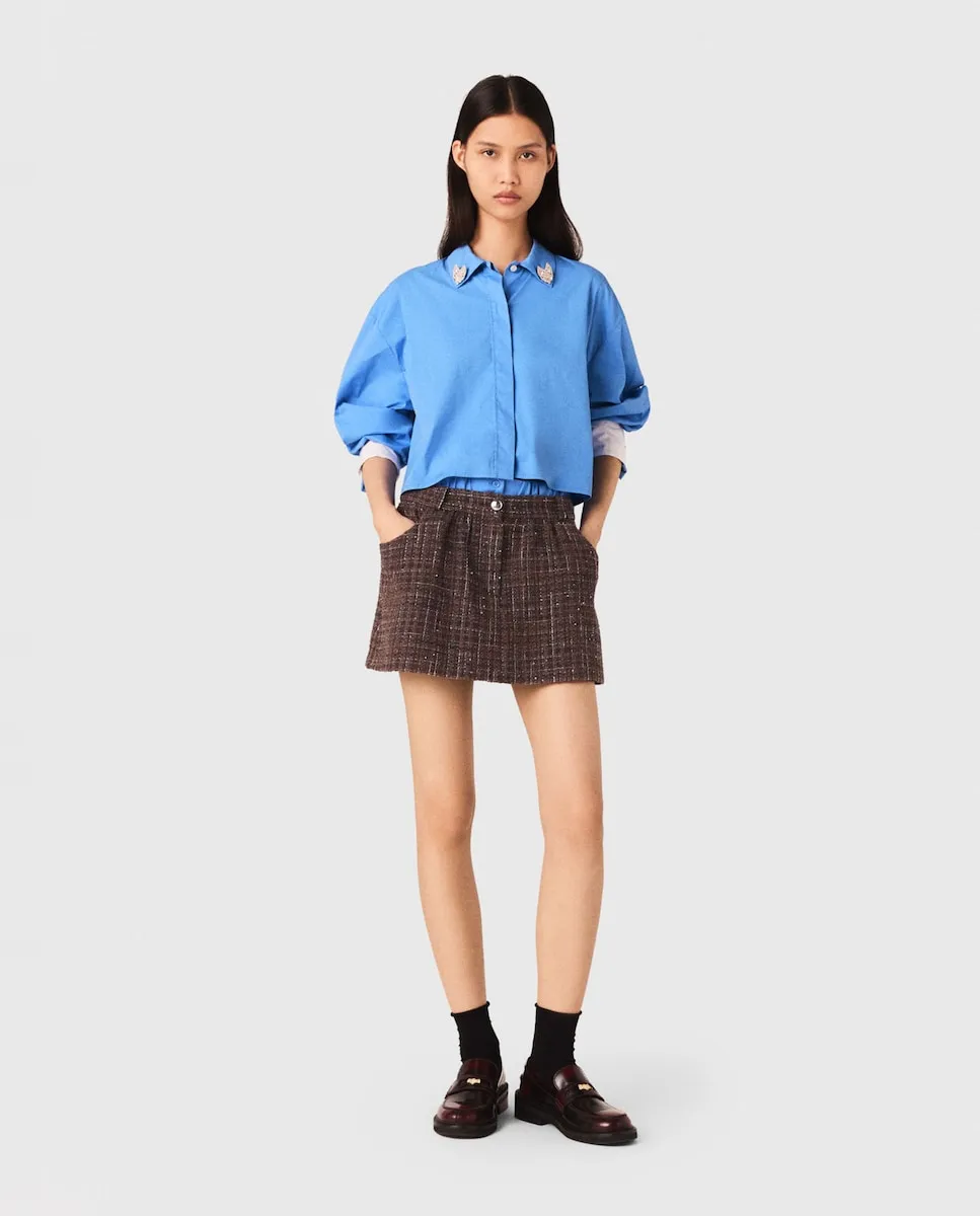 Женские шорты из твида с эластичной лентой Maje, коричневый
Женские шорты из твида с эластичной лентой Maje, коричневый