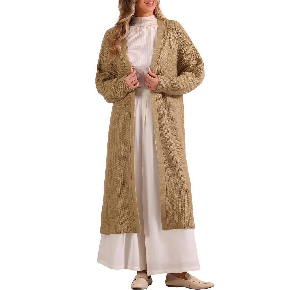 Женский длинный кардиган с открытым передом и длинными рукавами, вязаный свитер с поясом ALLEGRA K, цвет Khaki
Женский длинный кардиган с открытым передом и длинными рукавами, вязаный свитер с поясом ALLEGRA K, цвет Khaki