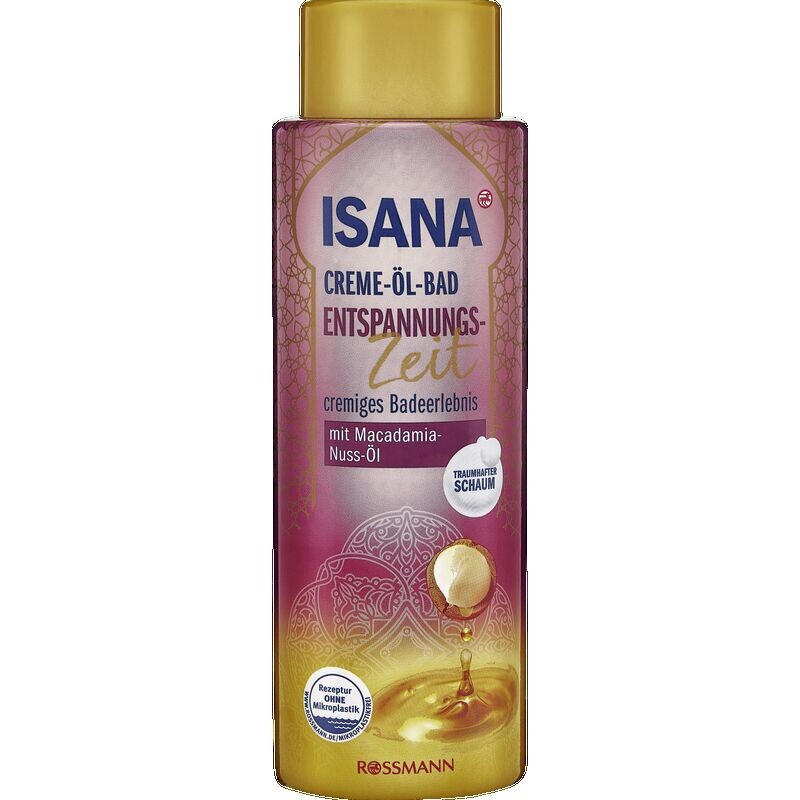 Время релаксации кремово-масляной ванны ISANA, 500 ml
Время релаксации кремово-масляной ванны ISANA, 500 ml