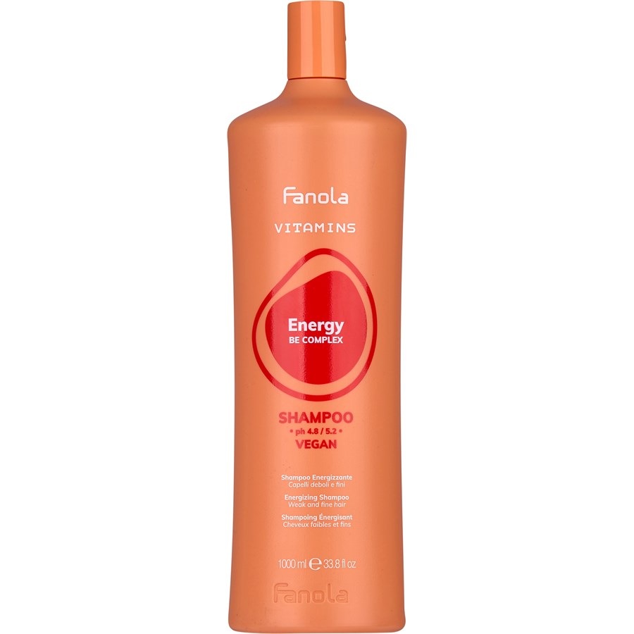 Шампунь vitamins energy be complex shampoo Fanola, объем 1.000 мл
Шампунь vitamins energy be complex shampoo Fanola, объем 1.000 мл