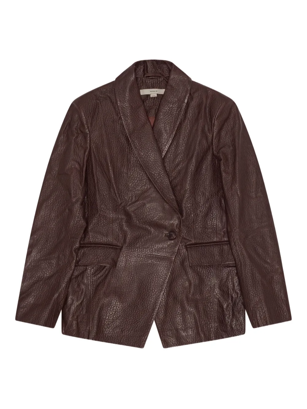 Кожаный блейзер с карманами REMAIN, коричневый
Кожаный блейзер с карманами REMAIN, коричневый