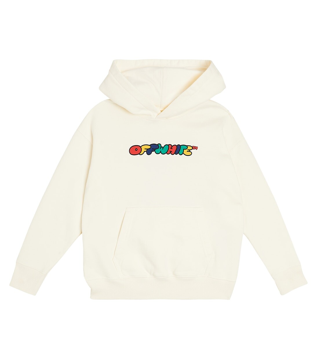 Худи из хлопкового джерси с логотипом Off-White Kids, мультиколор 
Худи из хлопкового джерси с логотипом Off-White Kids, мультиколор