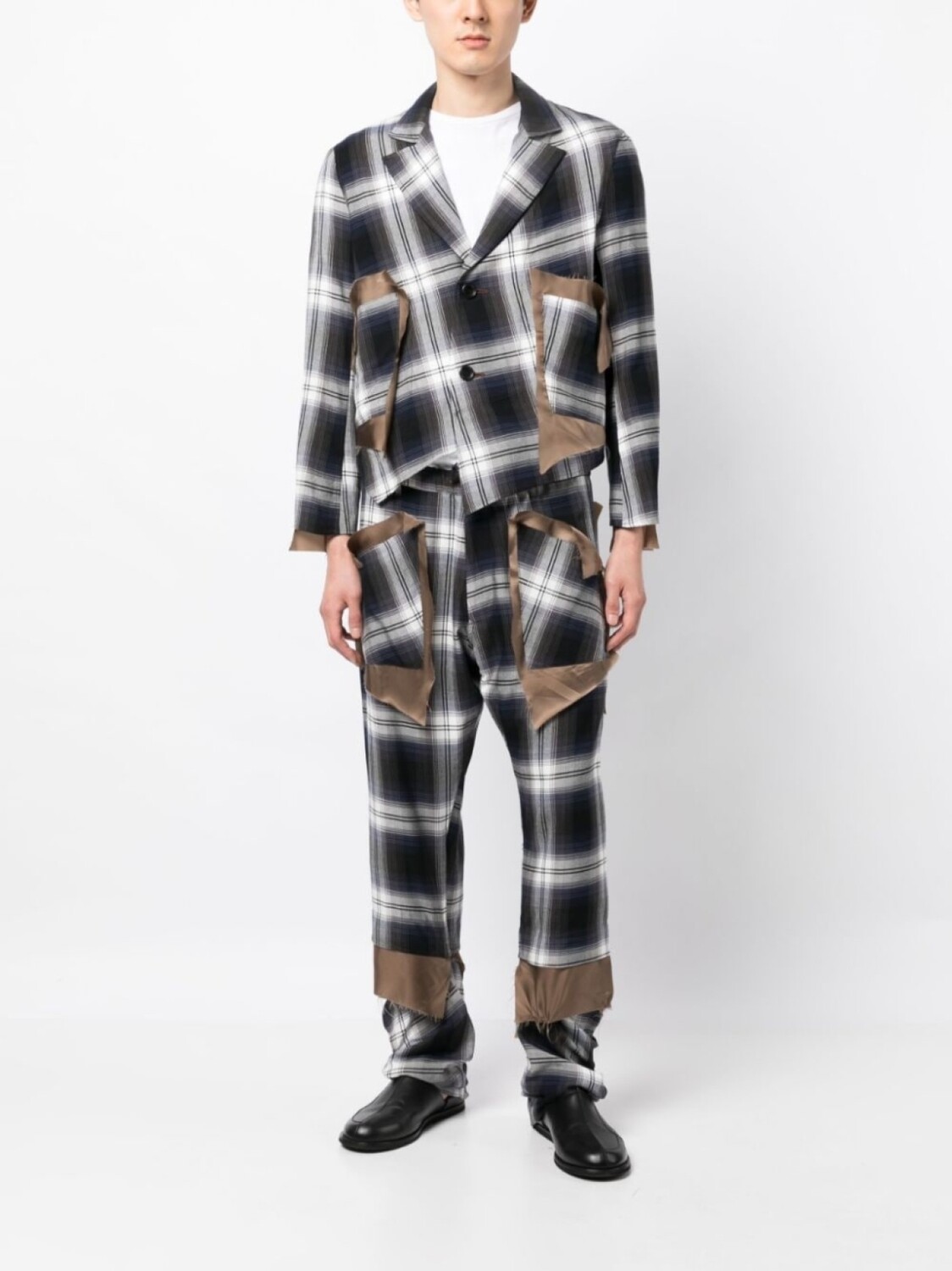 Sulvam блейзер асимметричного кроя в клетку, синий
Sulvam блейзер асимметричного кроя в клетку, синий