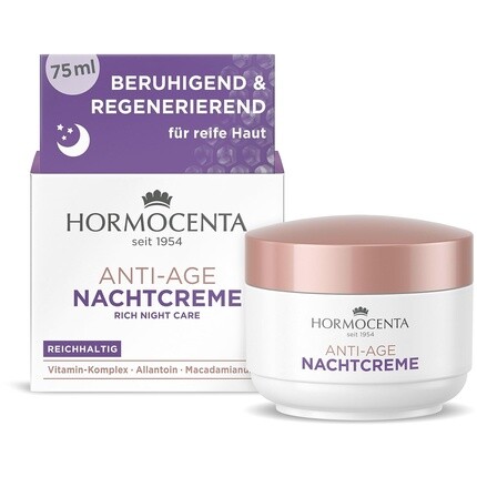 Hormocenta Anti-Aging Night Cream 75 мл - восстанавливающий богатый антивозрастной уход с витаминным комплексом, аллантоином и маслом ореха макадамии, Hormocenta Kosmetik
Hormocenta Anti-Aging Night Cream 75 мл - восстанавливающий богатый антивозрастной уход с витаминным комплексом, аллантоином и маслом ореха макадамии, Hormocenta Kosmetik