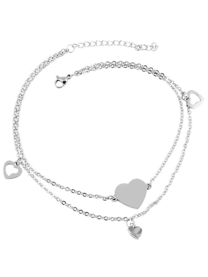 Adeliás Женский браслет в форме сердца из нержавеющей стали, 25 см, серебристый
Adeliás Женский браслет в форме сердца из нержавеющей стали, 25 см, серебристый