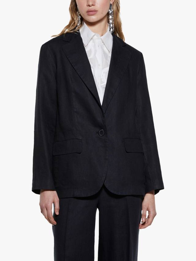 Однобортный пиджак из чистого льна SISLEY, Black
Однобортный пиджак из чистого льна SISLEY, Black