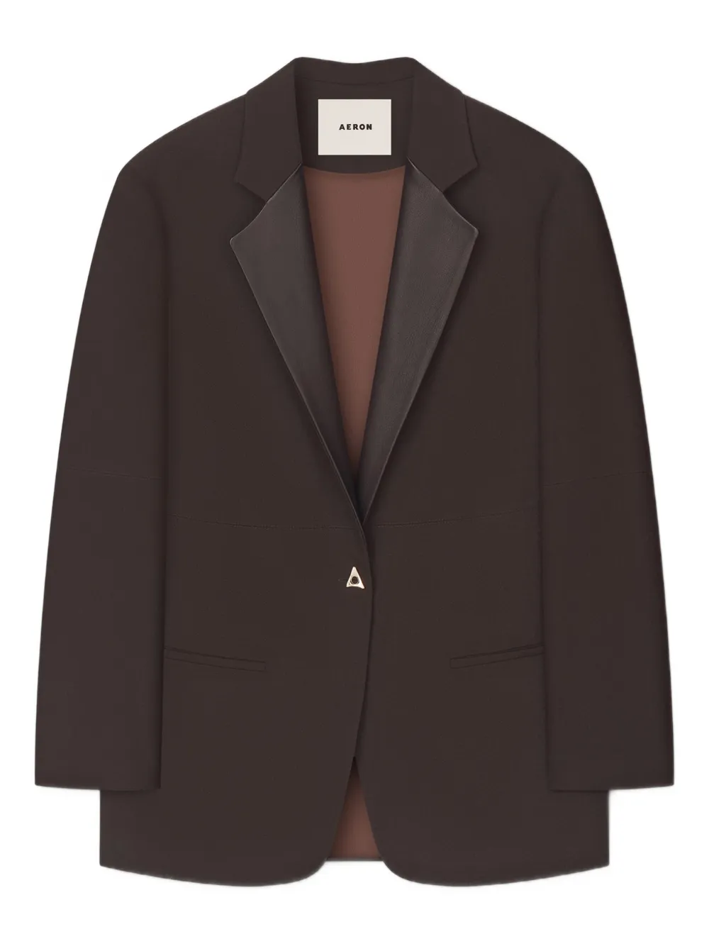 Пиджак с контрастными лацканами Aeron, коричневый
Пиджак с контрастными лацканами Aeron, коричневый