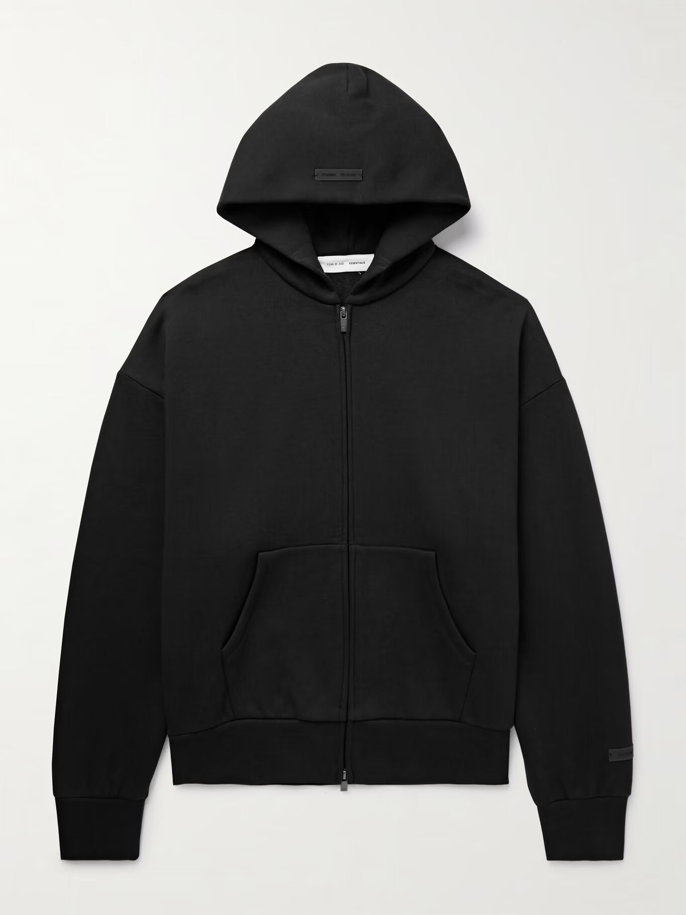 Толстовка с капюшоном из хлопчатобумажной смеси с логотипом и застежкой-молнией FEAR OF GOD ESSENTIALS, черный
Толстовка с капюшоном из хлопчатобумажной смеси с логотипом и застежкой-молнией FEAR OF GOD ESSENTIALS, черный