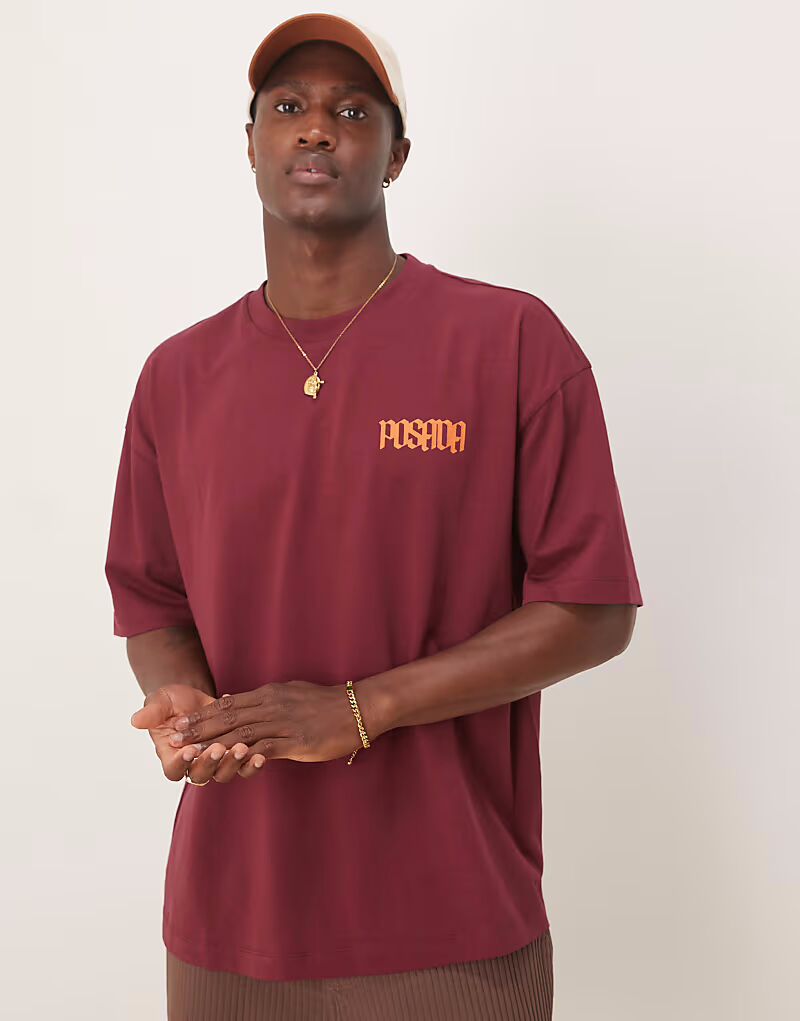 Футболка ASOS DESIGN свободного кроя с принтом на груди бордового цвета
Футболка ASOS DESIGN свободного кроя с принтом на груди бордового цвета