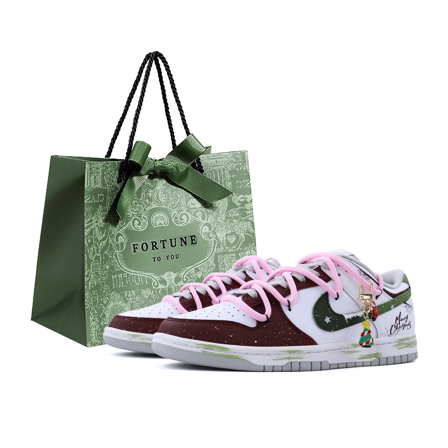 Nike Dunk Shopping Bag CNY Christmas Limited легкие низкие скейтборд-кроссовки для мужчин, белые с красным
Nike Dunk Shopping Bag CNY Christmas Limited легкие низкие скейтборд-кроссовки для мужчин, белые с красным