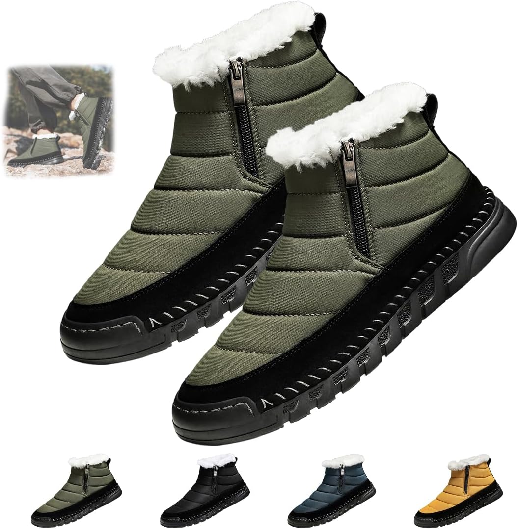 Мужские зимние ботинки с водонепроницаемой теплоизоляцией, с искусственным мехом, удобные для ходьбы, ботинки без шнурков, легкие термо-ботинки Generic, зеленый
Мужские зимние ботинки с водонепроницаемой теплоизоляцией, с искусственным мехом, удобные для ходьбы, ботинки без шнурков, легкие термо-ботинки Generic, зеленый