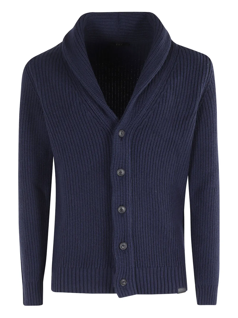 Кардиган из вирджинской шерсти в рубчик Fay, синий
Кардиган из вирджинской шерсти в рубчик Fay, синий