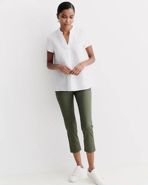 Женская блузка с воротником-стойкой из 100% льна Caroll, белый
Женская блузка с воротником-стойкой из 100% льна Caroll, белый