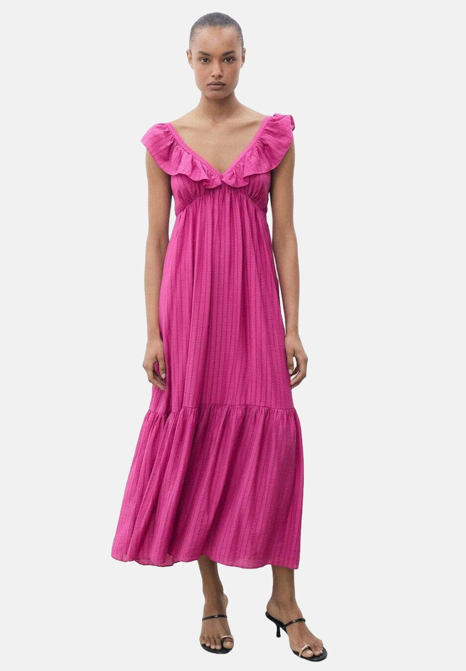 Платье макси WITH RUFFLE NECKLINE Mango, розовый
Платье макси WITH RUFFLE NECKLINE Mango, розовый