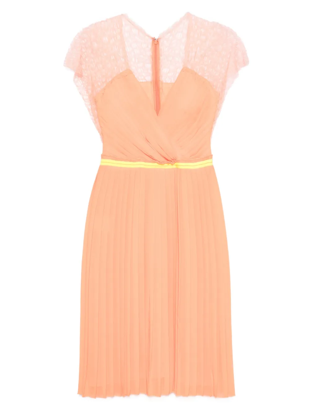 Плиссированное платье мини с кружевной вставкой Gemy Maalouf, оранжевый
Плиссированное платье мини с кружевной вставкой Gemy Maalouf, оранжевый