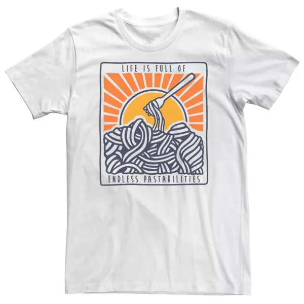 Футболка Big & Tall «Жизнь полна бесконечных возможностей» Licensed Character, белый 
Футболка Big & Tall «Жизнь полна бесконечных возможностей» Licensed Character, белый