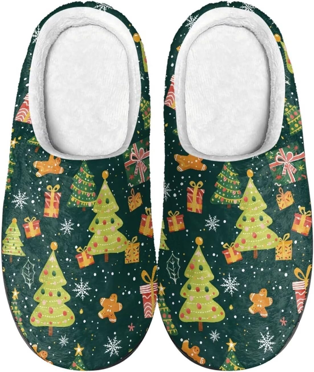 Мягкие теплые тапочки с противоскользящей подошвой для дома и улицы, домашние тапочки с закрытым носком, пушистые тапочки для женщин и мужчин Creamic, Christmas Tree Print
Мягкие теплые тапочки с противоскользящей подошвой для дома и улицы, домашние тапочки с закрытым носком, пушистые тапочки для женщин и мужчин Creamic, Christmas Tree Print