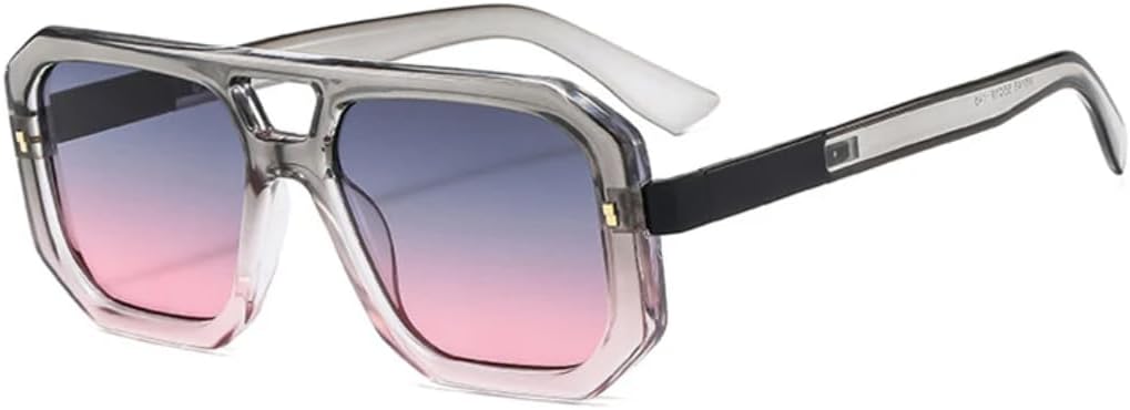 Женские солнцезащитные очки с двойной перемычкой, в стиле ретро, прозрачные градиентные линзы, защита от УФ-излучения UV400; мужские солнцезащитные очки с заклепками VRTRFFTR, Grey Pink
Женские солнцезащитные очки с двойной перемычкой, в стиле ретро, прозрачные градиентные линзы, защита от УФ-излучения UV400; мужские солнцезащитные очки с заклепками VRTRFFTR, Grey Pink