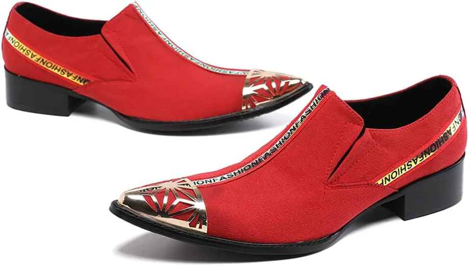 Мужские лоферы Santimon Mens Swagger с металлическим острым носком, бархатная и кожаная кожа, удобные, повседневные, для танцев, выпускного, свадебной вечеринки, обувь для официальных мероприятий, красный
Мужские лоферы Santimon Mens Swagger с металлическим острым носком, бархатная и кожаная кожа, удобные, повседневные, для танцев, выпускного, свадебной вечеринки, обувь для официальных мероприятий, красный