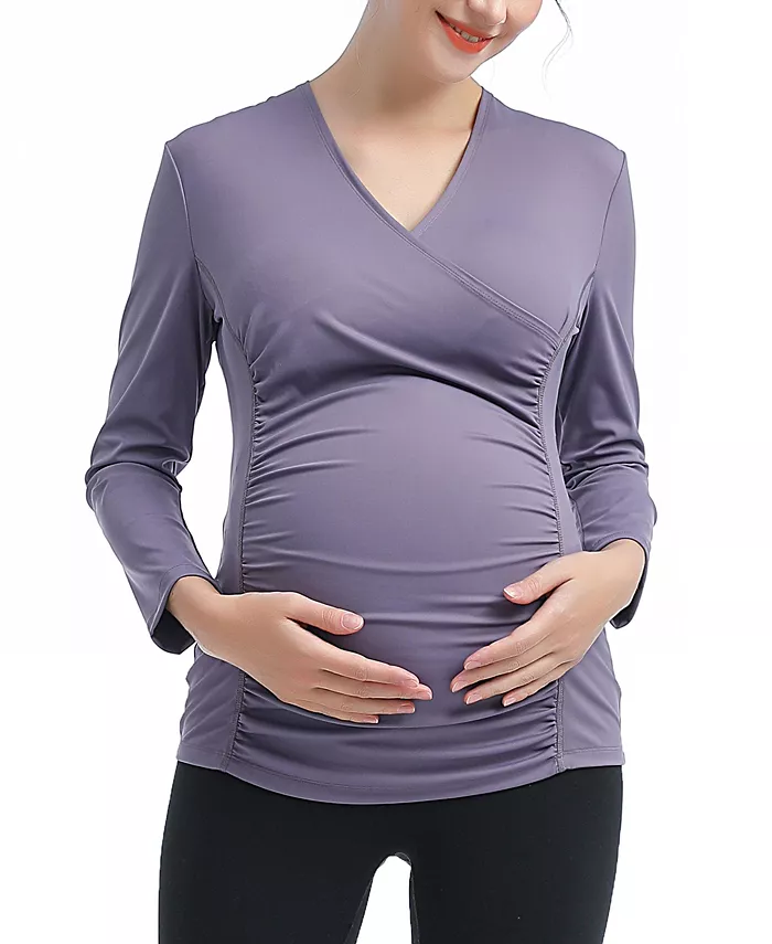 Женский топ для беременных и кормящих матерей kimi + kai, фиолетовый
Женский топ для беременных и кормящих матерей kimi + kai, фиолетовый