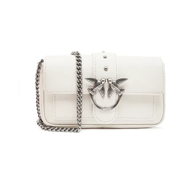 Кожаная сумка через плечо Love с одним карманом Pinko, белый
Кожаная сумка через плечо Love с одним карманом Pinko, белый