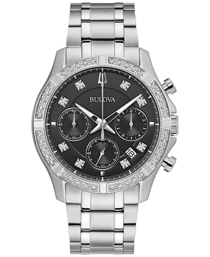 Мужские часы Chronograph Classic Diamond (1/8 ct. t.w.) на стальном браслете, 44 мм Bulova
Мужские часы Chronograph Classic Diamond (1/8 ct. t.w.) на стальном браслете, 44 мм Bulova