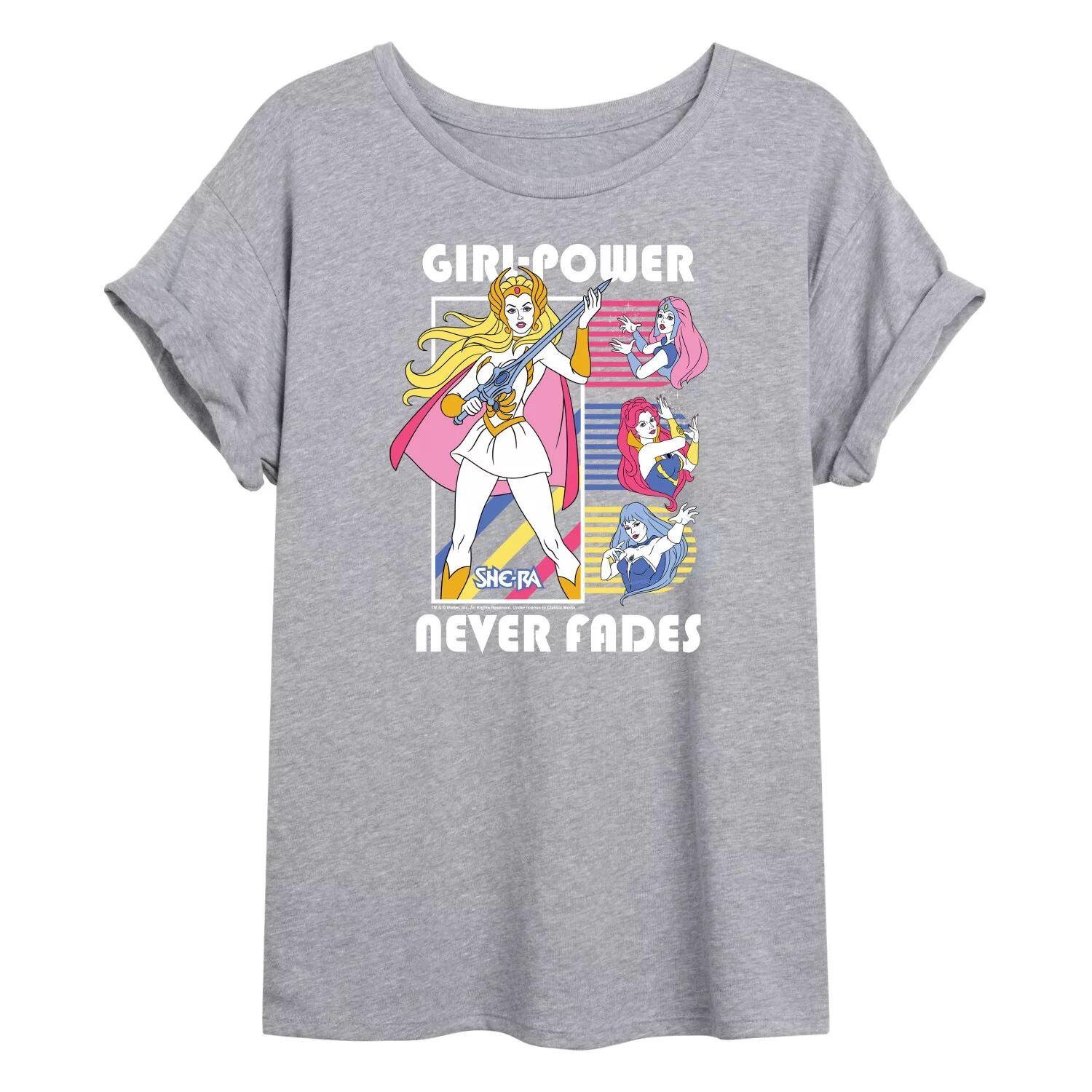 Футболка She-Ra Girl Power Never Fades для юниоров со струящимся рисунком Licensed Character, серый 
Футболка She-Ra Girl Power Never Fades для юниоров со струящимся рисунком Licensed Character, серый