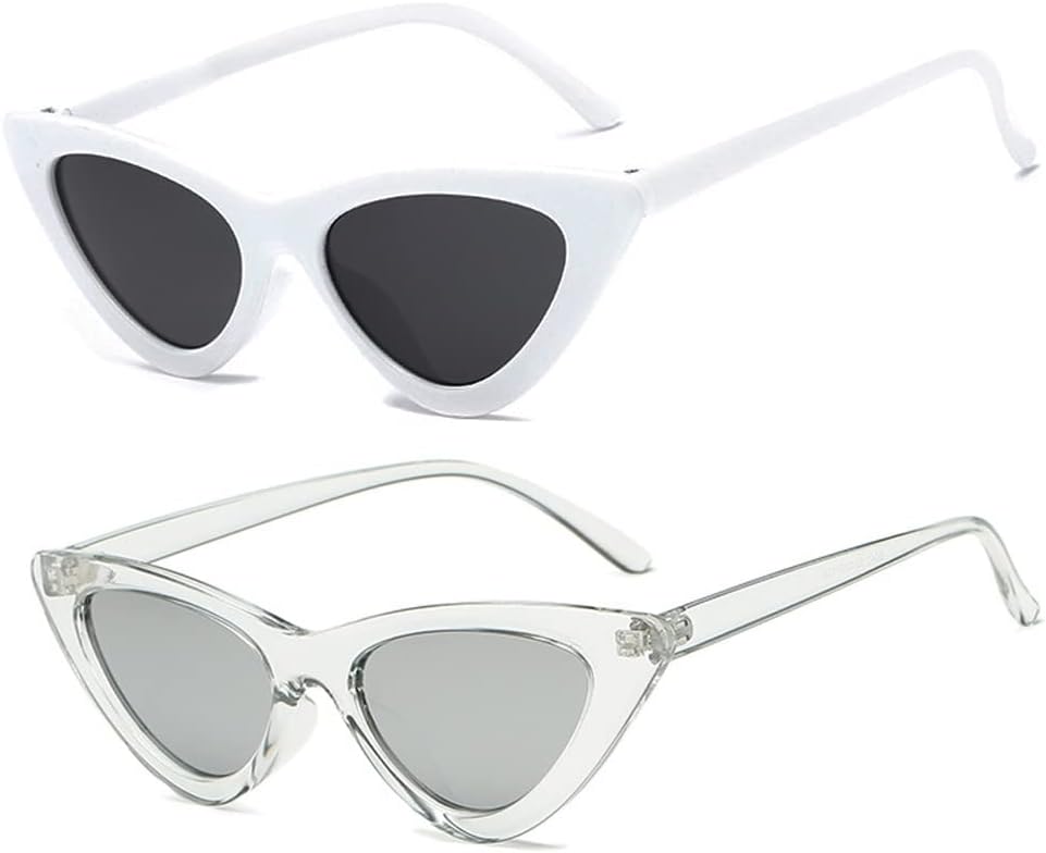 WZWLKJ Ретро винтажные узкие солнцезащитные очки «кошачий глаз» для женщин, солнцезащитные очки Clout для отдыха, пляжа и активного отдыха на природе, White+light Grey
WZWLKJ Ретро винтажные узкие солнцезащитные очки «кошачий глаз» для женщин, солнцезащитные очки Clout для отдыха, пляжа и активного отдыха на природе, White+light Grey
