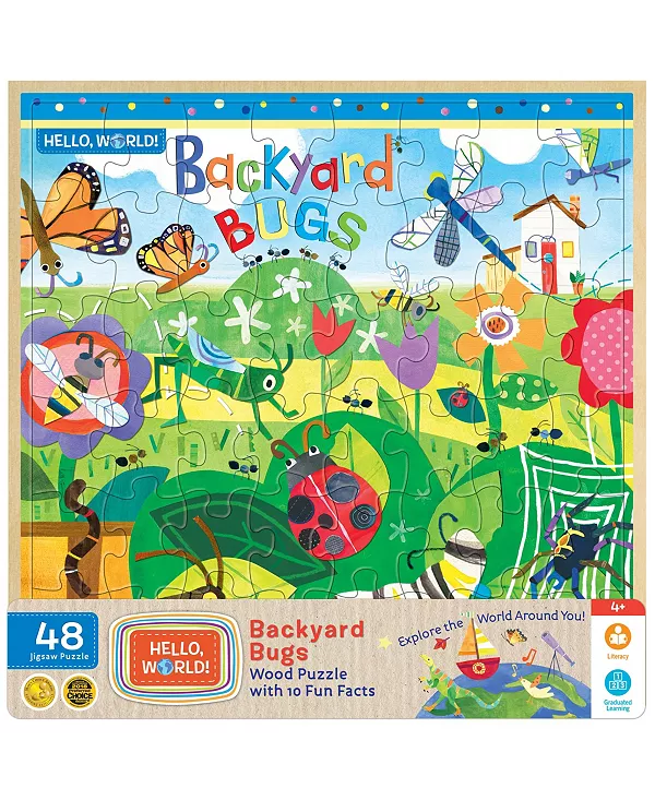 Шедевры, привет, мир! - деревянный пазл из 48 элементов "Жучки на заднем дворе" Masterpieces Puzzles, multicolor
Шедевры, привет, мир! - деревянный пазл из 48 элементов "Жучки на заднем дворе" Masterpieces Puzzles, multicolor