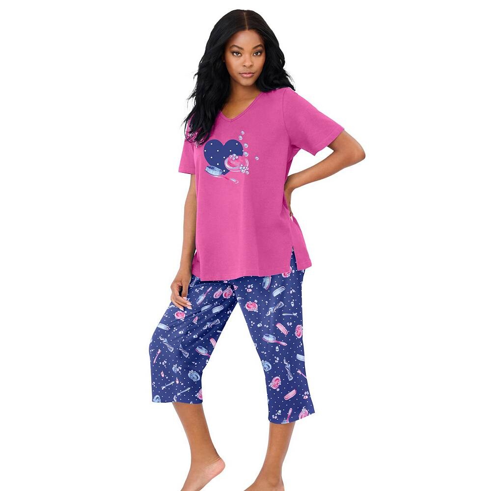 Женский пижамный комплект капри Dreams & Co. больших размеров из 2 предметов, цвет Ultra Blue Bubbles
Женский пижамный комплект капри Dreams & Co. больших размеров из 2 предметов, цвет Ultra Blue Bubbles