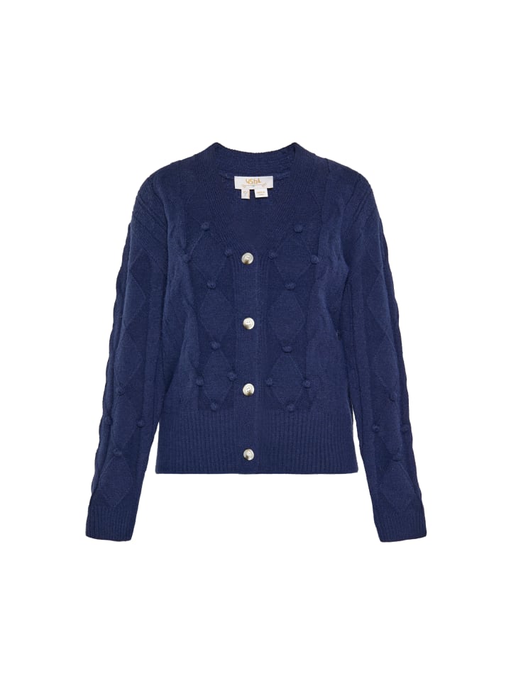 Женский кардиган темно-синего цвета usha FESTIVAL
Женский кардиган темно-синего цвета usha FESTIVAL