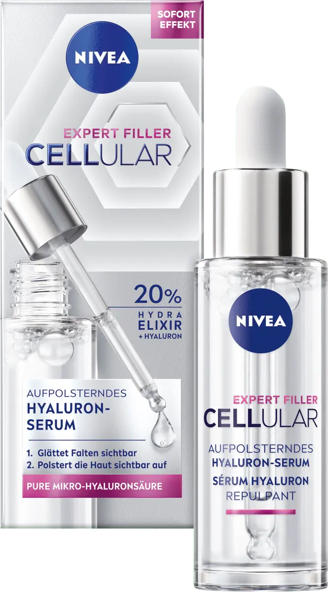 Сыворотка Hyaluron Cellular Expert Filler 30 мл NIVEA
Сыворотка Hyaluron Cellular Expert Filler 30 мл NIVEA