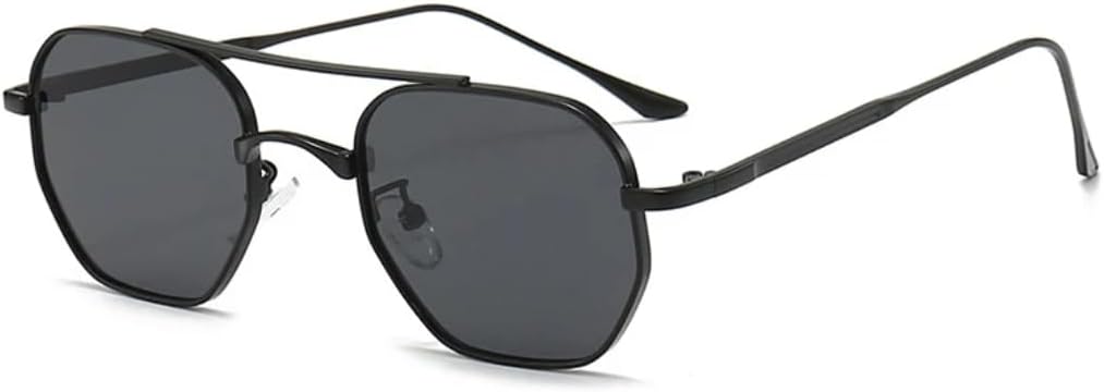 Мужские солнцезащитные очки в стиле ретро с двойными перемычками и многоугольными металлическими линзами, модные градиентные линзы UV400, трендовые женские очки VRTRFFTR, Black Gray
Мужские солнцезащитные очки в стиле ретро с двойными перемычками и многоугольными металлическими линзами, модные градиентные линзы UV400, трендовые женские очки VRTRFFTR, Black Gray