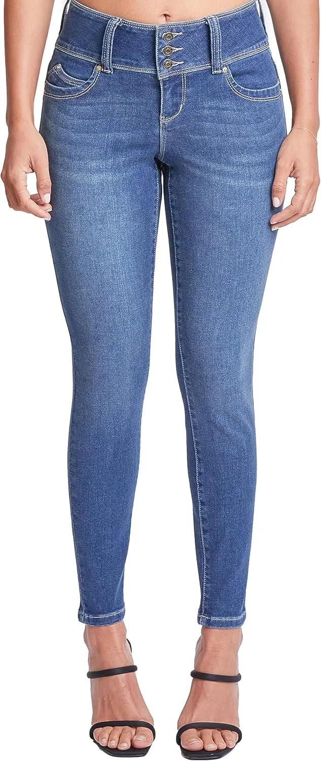 YMI Women's Sustainable Wannabettabutt Mid Rise Skinny Jeans
YMI Women's Sustainable Wannabettabutt Mid Rise Skinny Jeans