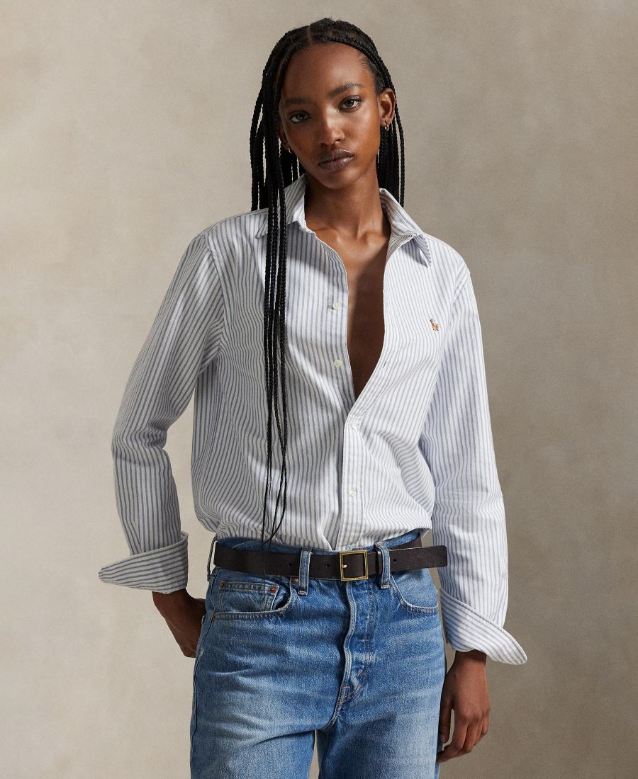 Женская классическая полосатая рубашка Оксфорд Polo Ralph Lauren, Multi
Женская классическая полосатая рубашка Оксфорд Polo Ralph Lauren, Multi