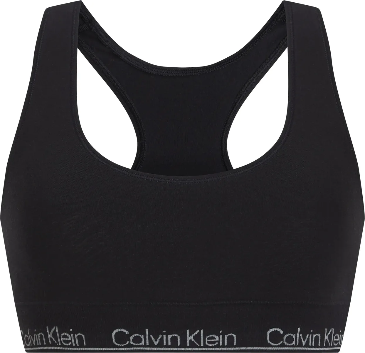 Бюстгальтер без косточек Calvin Klein Underwear "RACERBACK BRALETTE" с надписью логотипа CK, черный
Бюстгальтер без косточек Calvin Klein Underwear "RACERBACK BRALETTE" с надписью логотипа CK, черный
