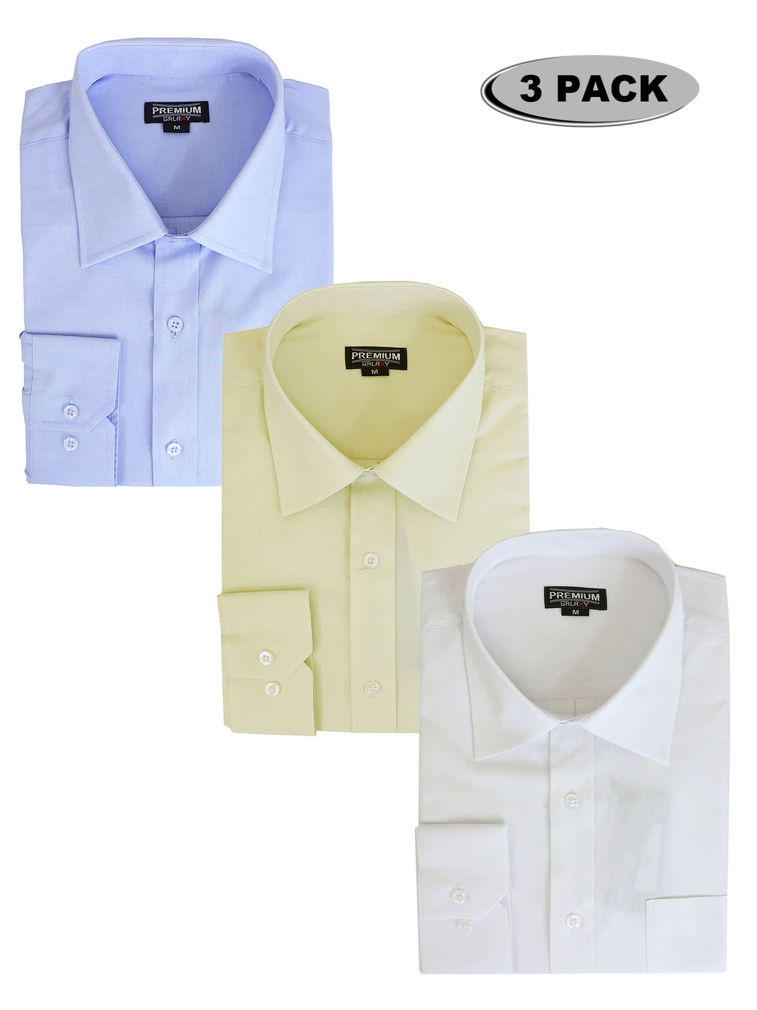 Рубашка Galaxy Authentic для мальчиков с длинным рукавом и застежкой на пуговицы, 3 шт. Galaxy By Harvic, Blue-White-Yellow
Рубашка Galaxy Authentic для мальчиков с длинным рукавом и застежкой на пуговицы, 3 шт. Galaxy By Harvic, Blue-White-Yellow