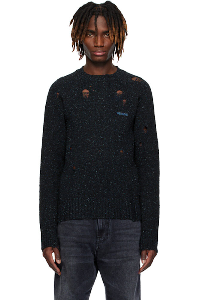 Синий свитер в стиле гранж с рукавами реглан We11done
Синий свитер в стиле гранж с рукавами реглан We11done